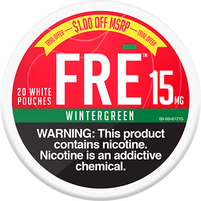 FRE Wintergreen 15mg 1$ Off